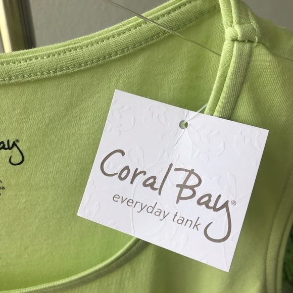 Coral Bay Every Day Tank size S green sleeveless crew neck 100% cotton - Picture 5 of 7
